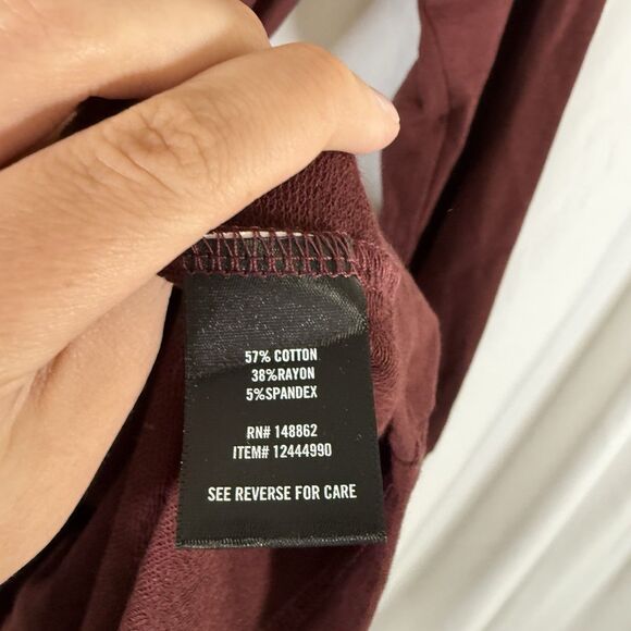 New Torrid Dress Women's 2 2X Red Long Sleeve Belted Pocketless Cotton Blend - Picture 6 of 11